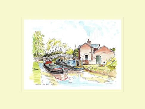 Saltaire & B.W Workboat Print