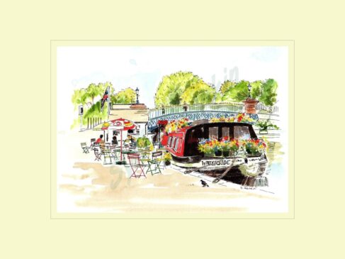 Waterside Cafe Little Venice London Print