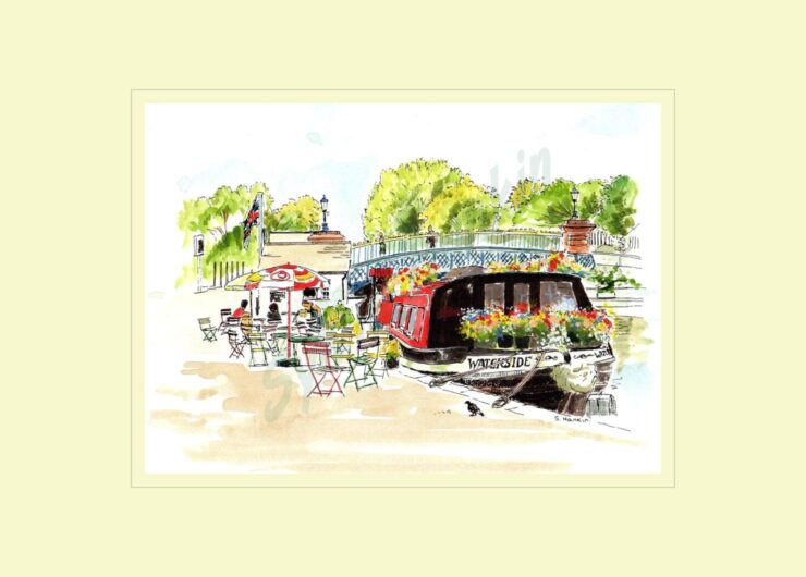 Waterside Cafe Little Venice London Print