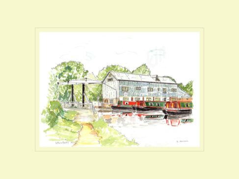 Wrenbury Mill Closed Bridge Print