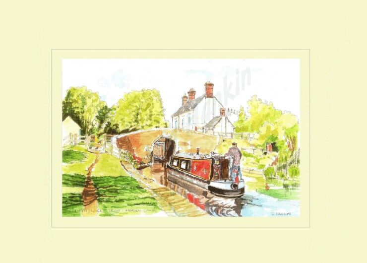 Colwich lock Trent & Mersey canal Print