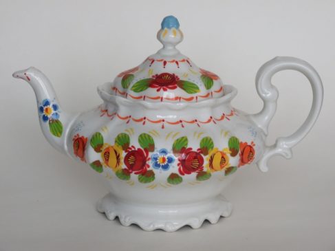Ornate china tea pot