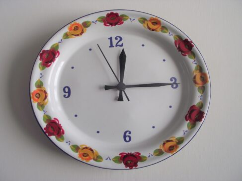 Enamel Plate Wall Clock