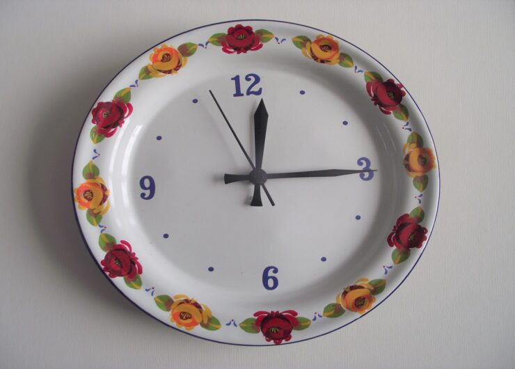 Enamel Plate Wall Clock
