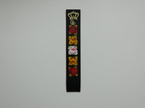 Black Coronation leather book mark