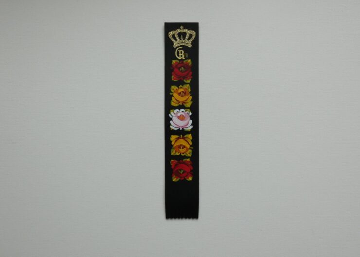 Black Coronation leather book mark